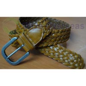 buy genuine leather knitted belts in different weave with unique combination of shades in buffalo leather in waist size from prong 100 cm to 115 cm hand crafted with good quality zinc brass buckles available in a variety of metal finishes online