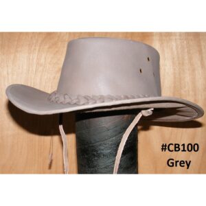 buy genuine leather cowboy hat CB100 grey