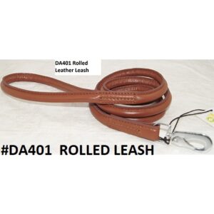 buy soft grip rolled leather leash with bgb style snap hook