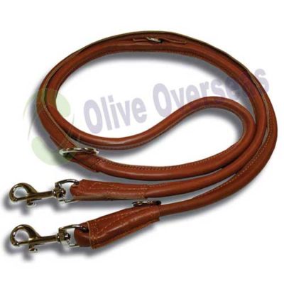 rolled leather dog leash