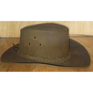 waxy leather cowboy hat