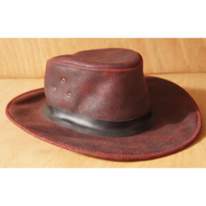 Cowboy Red Spotted leather hat