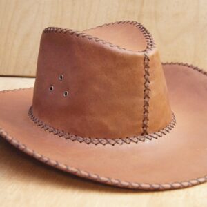 cowboy leather hat